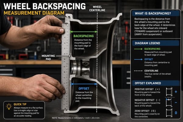 how to measure wheel offset backspacing classic muscle car measuring wheel backspacing on 1970 Dodge Challenger