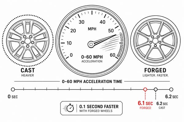 rim weight effect on 0-60 acceleration
