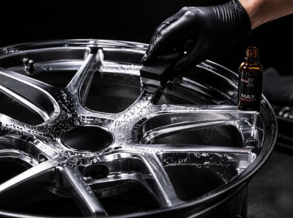 Ceramic Coat Forged Wheels Ceramic coating applied on polished forged wheel surface