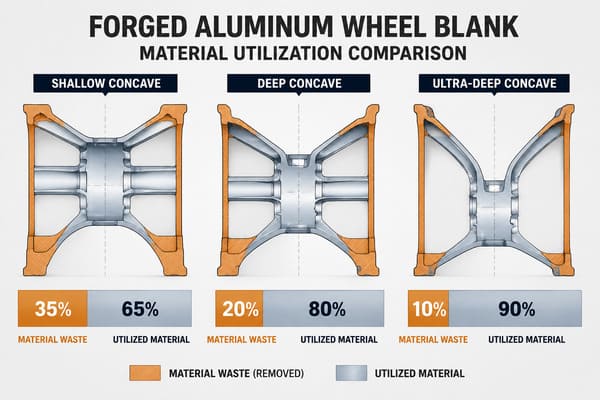 Concave Depth vs Material Utilization in Forged Wheels forged wheel concave depth material utilization comparison