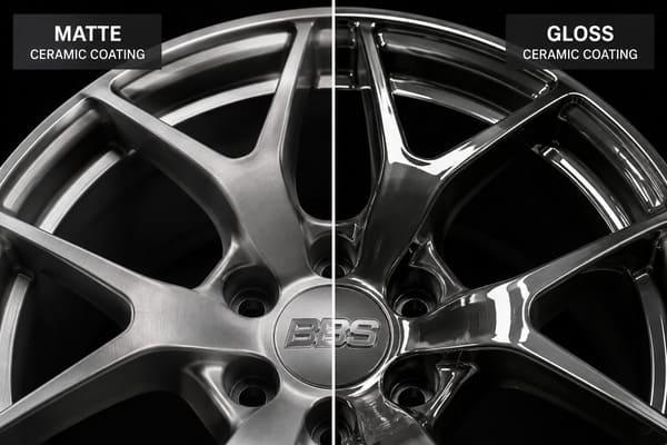 Downside of Ceramic Coating on Wheels Matte vs gloss ceramic coating effect on brushed wheel surface