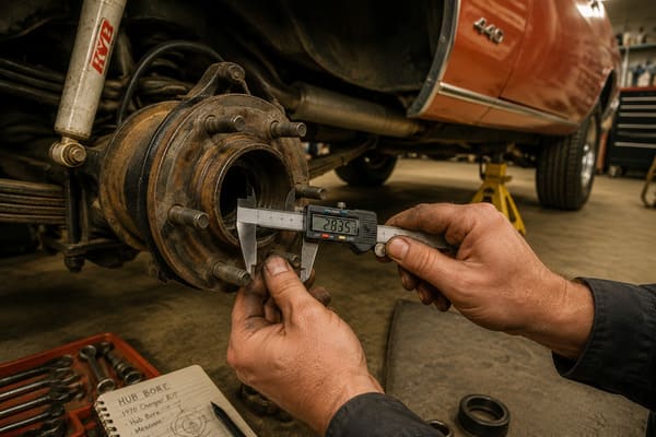 How to Measure Hub Bore on 1970 Plymouth Barracuda how to measure hub bore with digital caliper