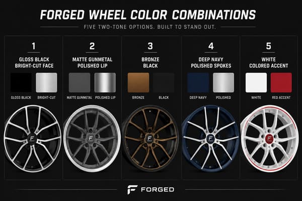 Best color combinations for custom two-tone forged wheels