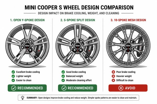 What wheel styles work best for a Blue MINI Cooper S Best wheel styles for MINI Cooper S