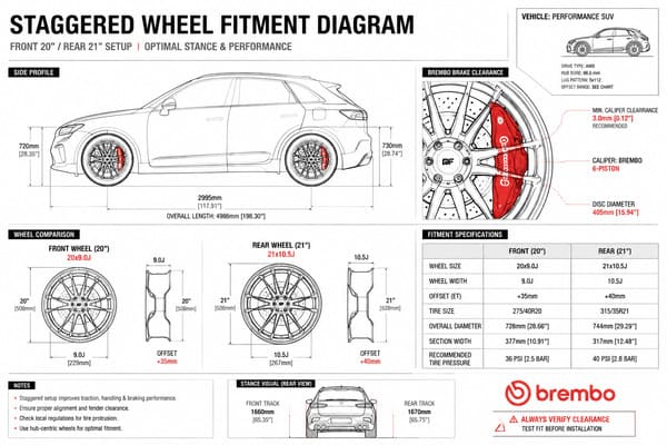 Corvette C8 Wheel Size Fitment Guide Staggered wheel size fitment guide for Corvette C8