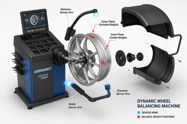 Dynamic Balancing Machine for Forged Wheels Dynamic wheel balancing machine operation