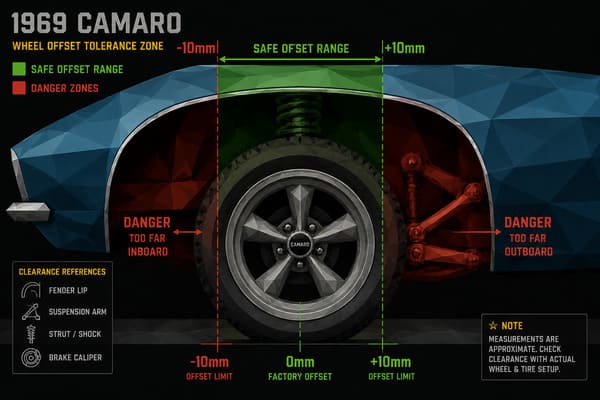 Wheel Offset Tolerance Classic Car wheel offset tolerance diagram for 1969 Camaro