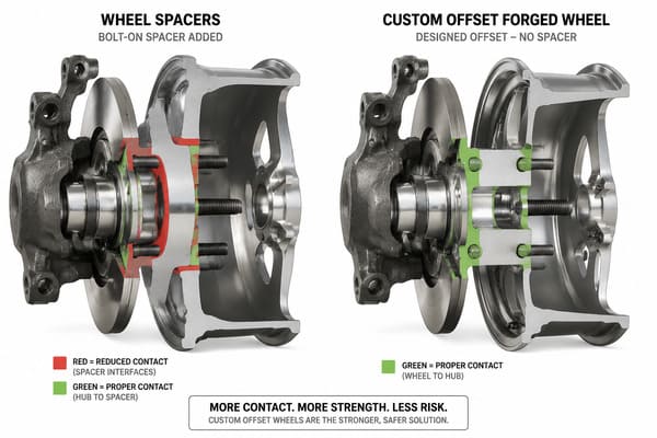Spacers vs Custom Offset Wheels HQ Monaro wheel spacers vs custom offset forged wheels for Holden Monaro