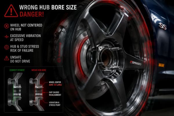 Wrong Hub Bore Size Trans Am Wheel Vibration Problem Wrong hub bore size effect on Trans Am wheel vibration and safety