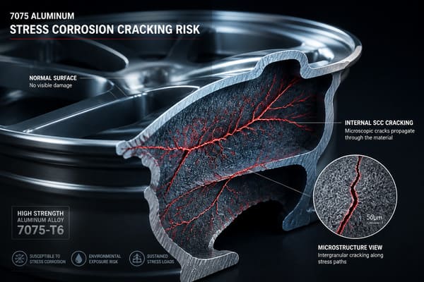 7075 aluminum stress corrosion cracking wheel risk
