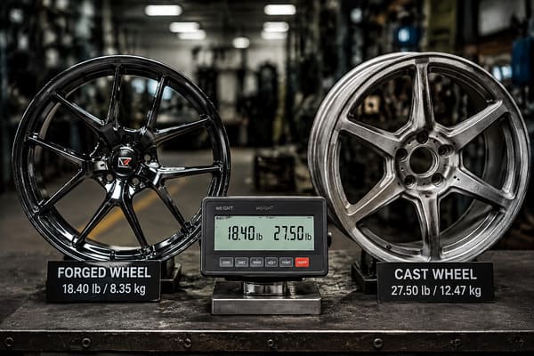 Forged Wheels for Dodge Charger Scat Pack Performance Benefits Forged vs cast wheel weight comparison for Dodge Charger Scat Pack