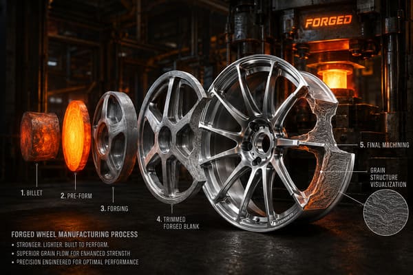 Forged wheels upgrade for Fiat 500 Abarth\ Forged wheel construction for lightweight performance cars