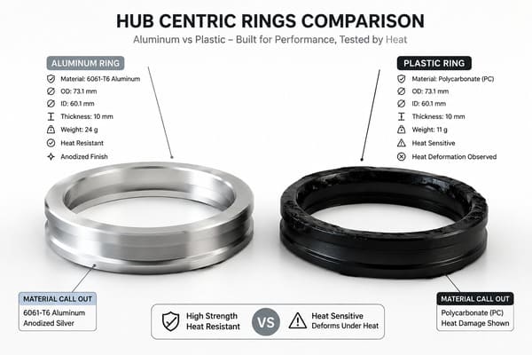 Hub Centric Rings Aluminum vs Plastic for Classic Car Wheels hub centric rings aluminum vs plastic comparison