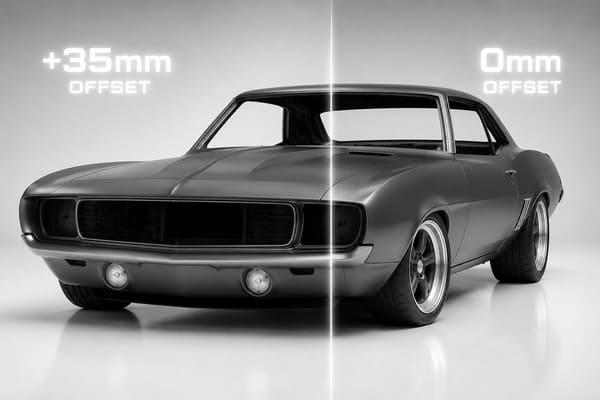 What Does +35 Offset Do on Classic Camaro +35mm offset vs 0mm offset on 1969 Camaro