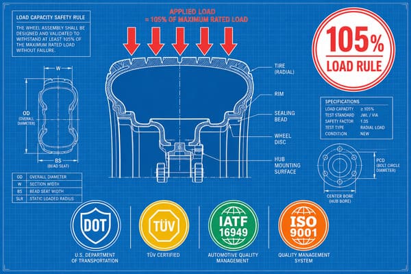 105 percent wheel rule load capacity safety standard