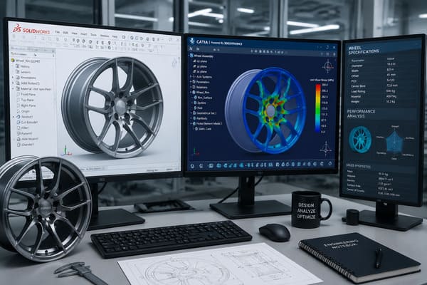 CAD Software for Professional Wheel Design\\\ CAD software used for professional wheel design