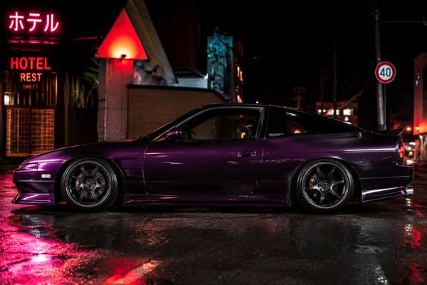Nissan 180SX with 18x9 forged wheels fitment guide
