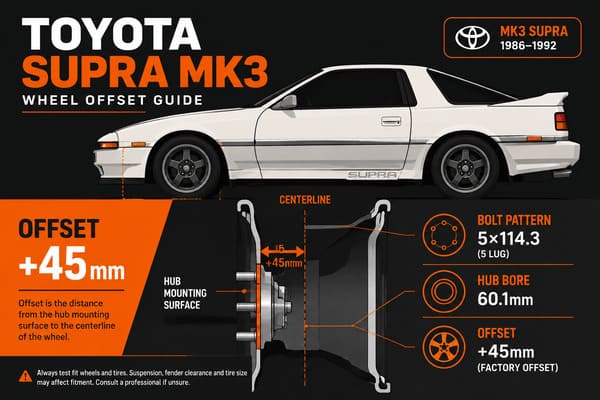 Toyota Supra MK3 Correct Wheel Offset\\\ Toyota Supra MK3 wheel offset guide