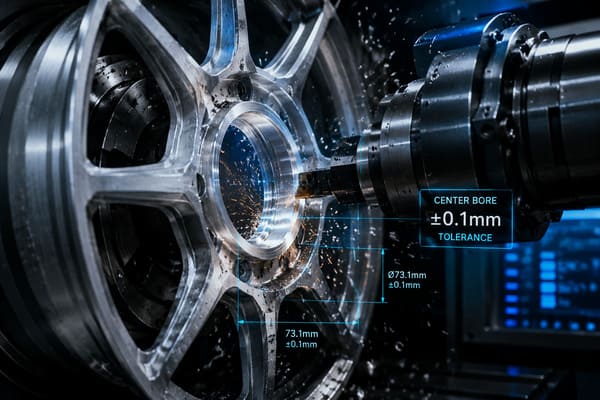 Forged Wheel Center Bore Machining Precision ±0.1mm forged wheel center bore machining tolerance precision