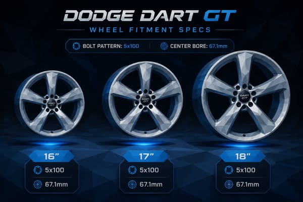 Dodge Dart Wheel Fitment Specifications Dodge Dart wheel fitment specs bolt pattern and center bore