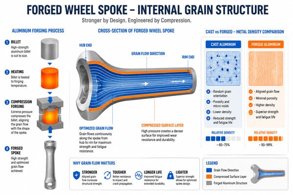 Meaning of Spokes in a Forged Wheel Forged wheel spoke structure hub and rim connection