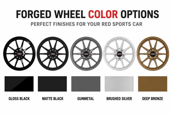 What color rims look good on a red car Color rim options for red McLaren 720S forged wheels