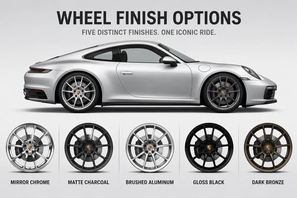 What Wheel Colors Look Good on Silver Cars\ Silver car with various wheel finish options