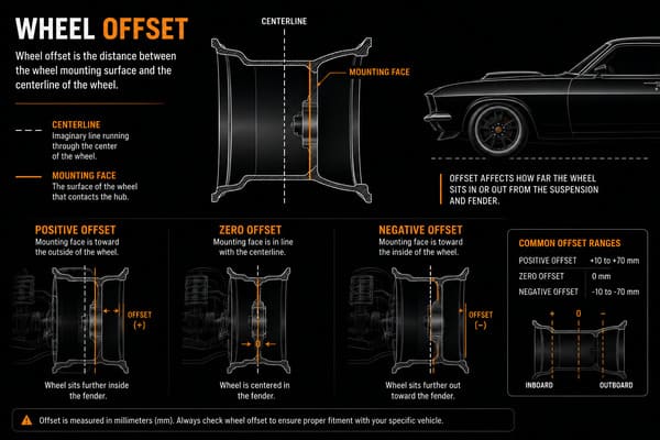 Wheel Offset Explained for Chevrolet Nova SS Wheel offset diagram for classic muscle car fitment