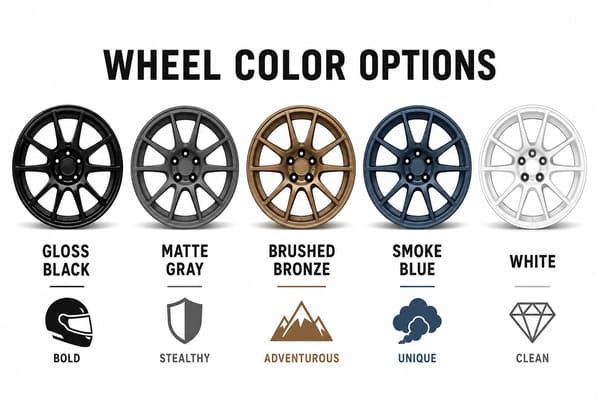 Rim Color Choices for White Cars Wheel color options for white cars