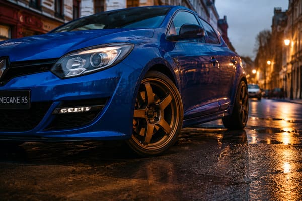 Do bronze wheels look good on blue cars Bronze wheels on blue Renault Megane RS