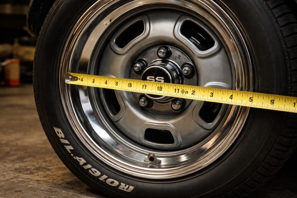 Stock Offset for Chevrolet Nova SS Stock wheel offset measurement on a 1970 Chevrolet Nova SS