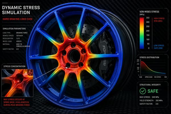 What a Spoke Does Under Load Forged wheel spoke load distribution under braking and cornering