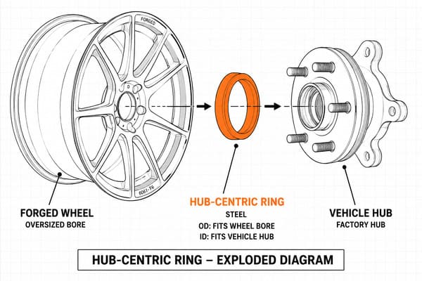 Hub Centric Ring Oversized Center Bore Forged Wheel Fix hub centric ring forged wheel oversized bore fix