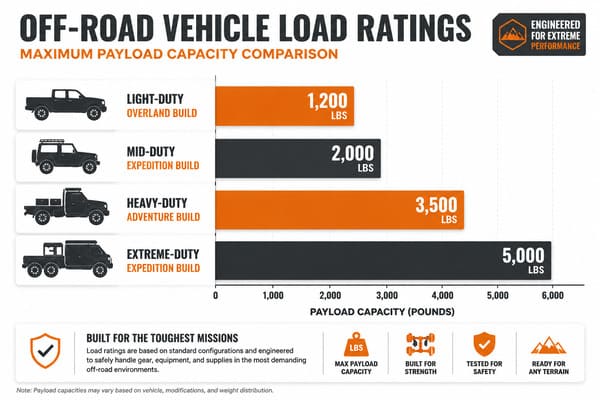 Off-Road Wheel Load Rating Guide Load rating chart for off-road forged wheels