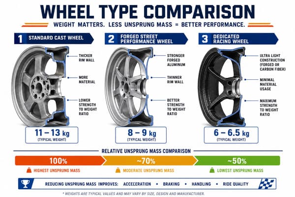 Wheel Weight Comparison Racing Forged Street Cast Wheel weight comparison racing vs forged street vs cast