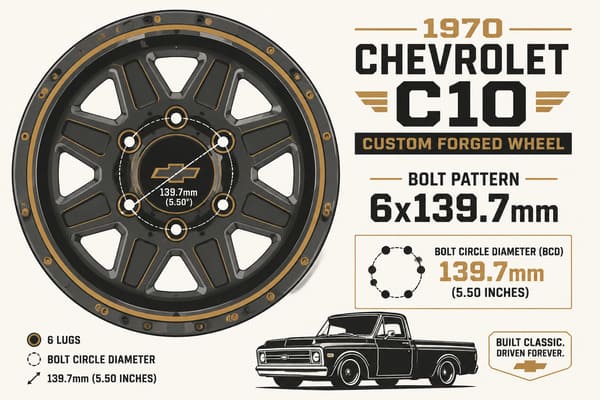 1970 Chevrolet C10 Bolt Pattern 6x139.7mm Custom Forged Wheel 1970 Chevrolet C10 bolt pattern 6x139.7mm forged wheel