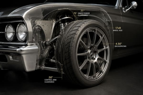 Will 17x8 Wheels Fit a Pontiac GTO Judge Without Modification 17x8 forged wheel fitment check on GTO Judge front suspension