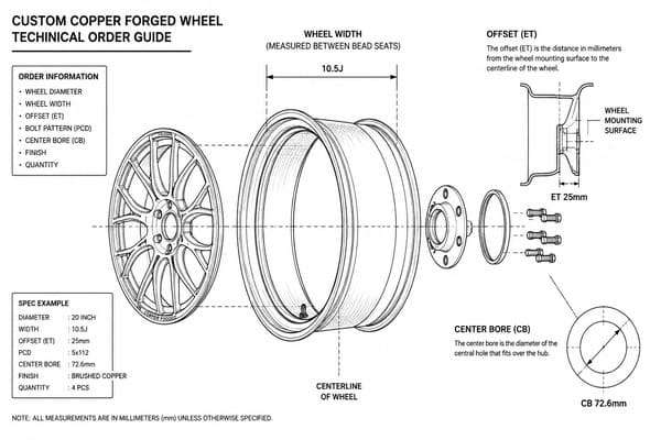 Custom Copper Forged Wheel Order Guide Custom copper forged wheel order specifications
