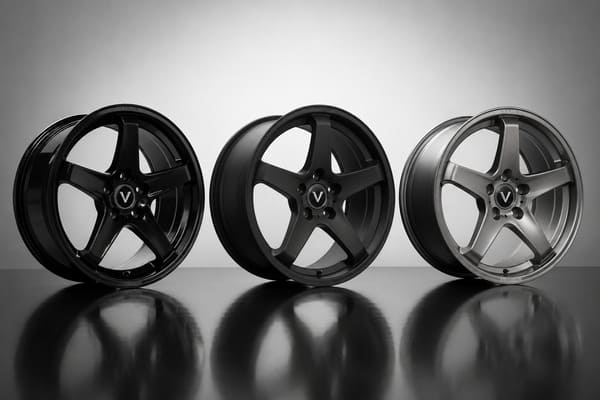 Gloss vs Matte vs Satin Wheel Finish for MC20\\\ Gloss vs matte vs satin forged wheel finishes on gray Maserati MC20