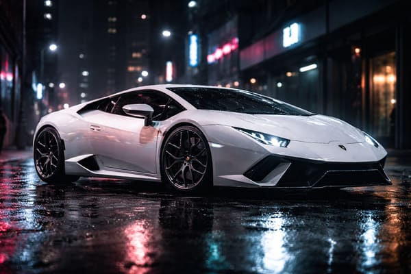 Gloss Black Wheels on White Huracán Gloss black wheels on white Lamborghini Huracán