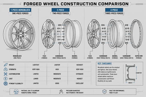 Multi-Piece Forged Wheels vs Monoblock for Custom Builds Multi-piece vs monoblock forged wheels comparison
