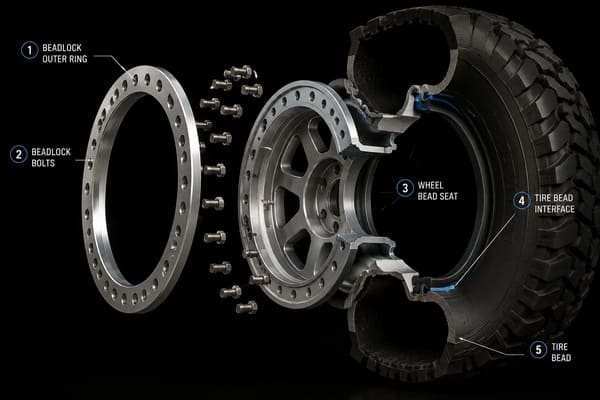 Beadlock Rim Design and Maintenance Guide Beadlock wheel ring detail and bolt pattern