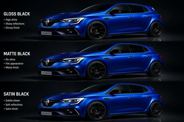 Can Black Wheels Make a Blue Renault Megane RS Look More Aggressive Black wheels on blue Renault Megane RS