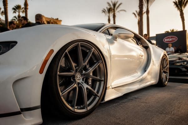 How custom wheels transform a white Bugatti Chiron Custom forged wheels on white Bugatti Chiron