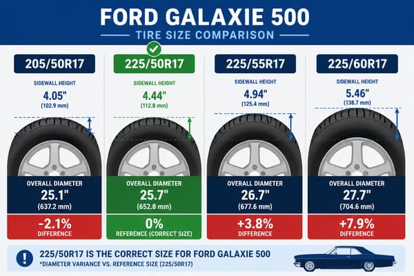 Best Tire Size for 17x7 Wheels Ford Galaxie 500\ Best tire size for 17x7 wheels on Ford Galaxie 500