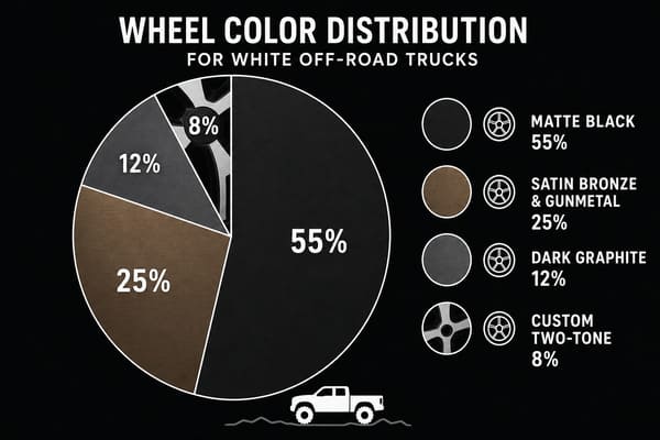 Wheel Color Breakdown for White Off-Road Trucks White Toyota 4Runner TRD Pro wheel color options
