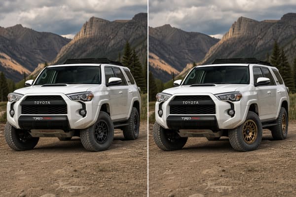 Black vs Bronze Wheels on White 4Runner TRD Pro Black vs bronze wheels on white Toyota 4Runner