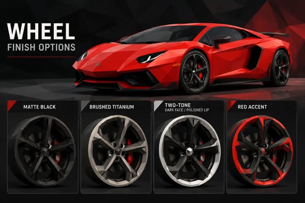 Wheel finish options for red Tesla Model S Plaid