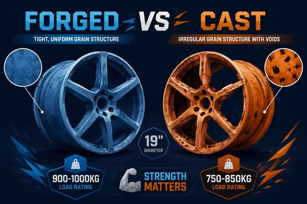forged vs cast wheel load rating comparison