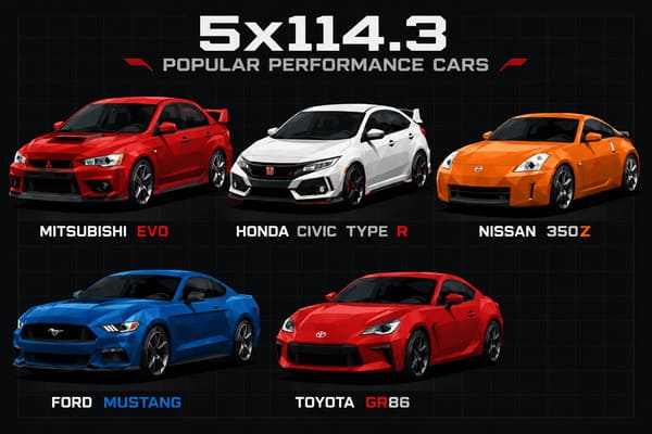 vehicles that use 5x114.3 bolt pattern list JDM performance